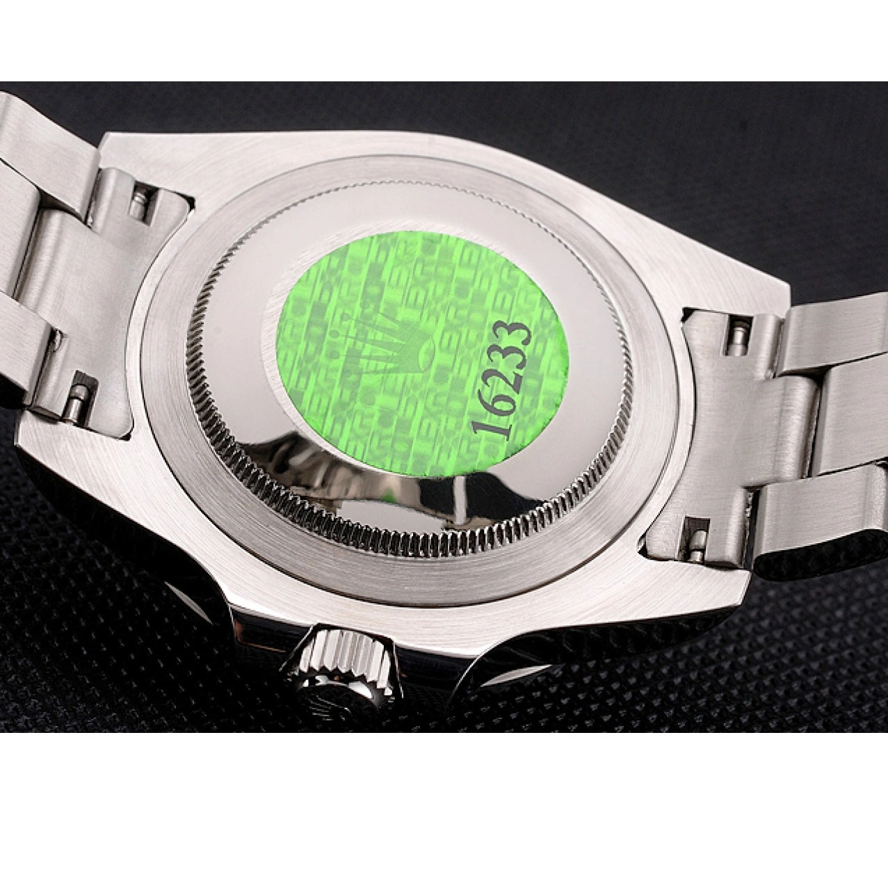 MiroTime 1026 Swiss Rolex Submariner Small Date Black Dial And Bezel Stainless Steel Case And Bracelet